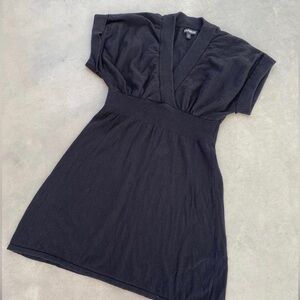 Express V Neck Black Sweater Dress Size SP